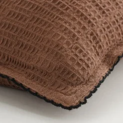 Geen Sierkussen ruit bruin - l55xb35xh10cm