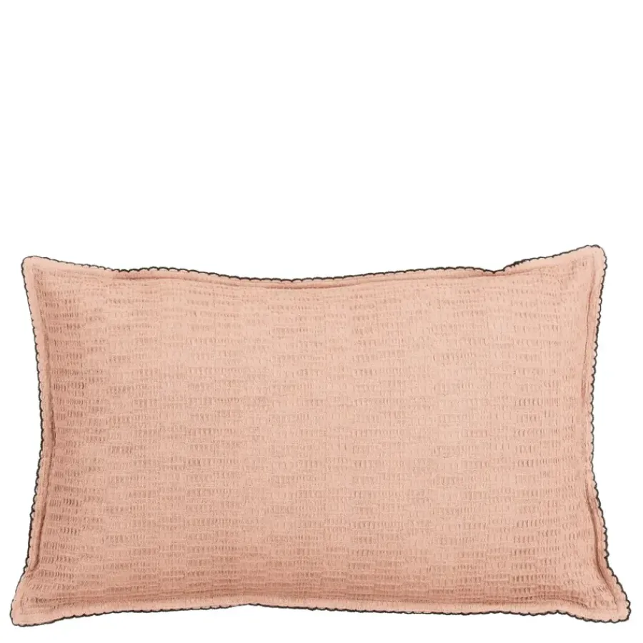 Geen Sierkussen ruit licht roze - l55xb35xh10cm
