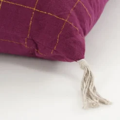 Geen Sierkussen ruit paars - l55xb35xh10cm