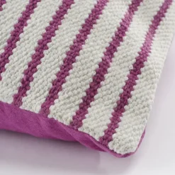 Geen Sierkussen streep fuchsia - l55xb35xh10cm
