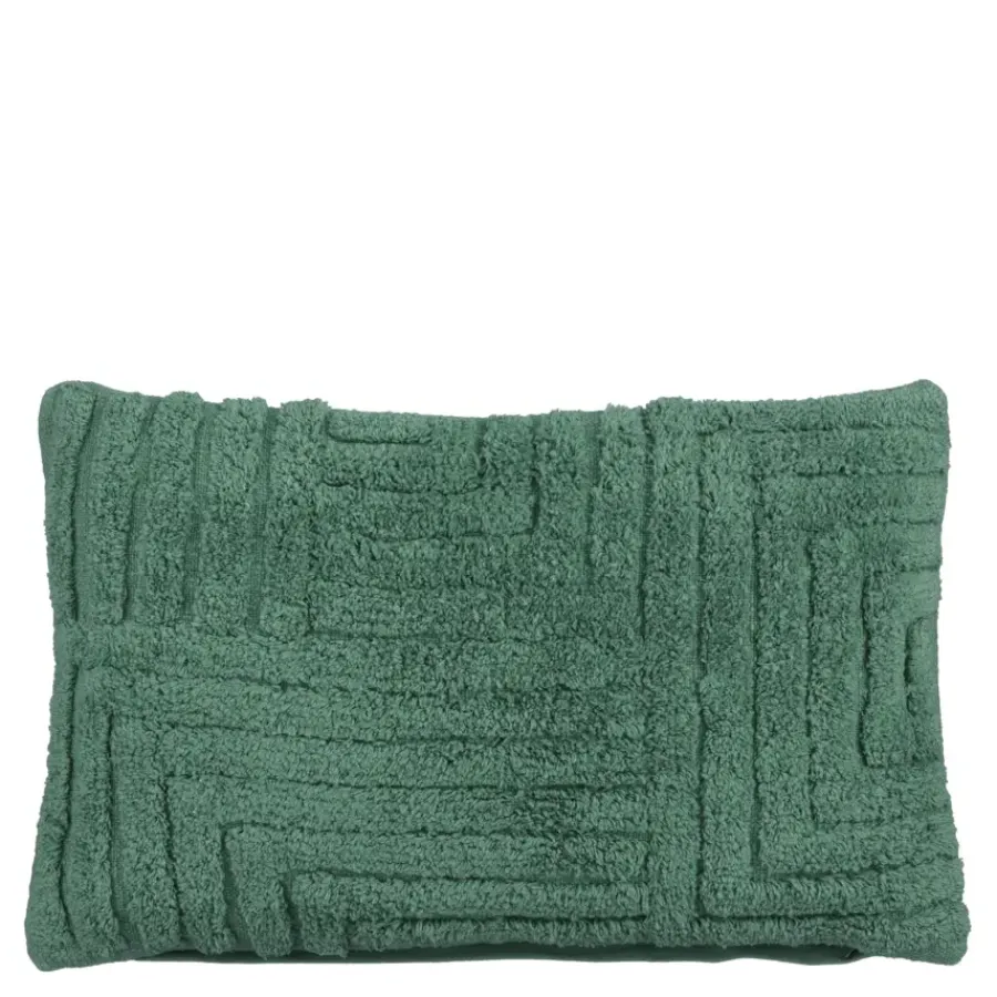 Geen Sierkussen tufted groen - l55xb35xh10cm