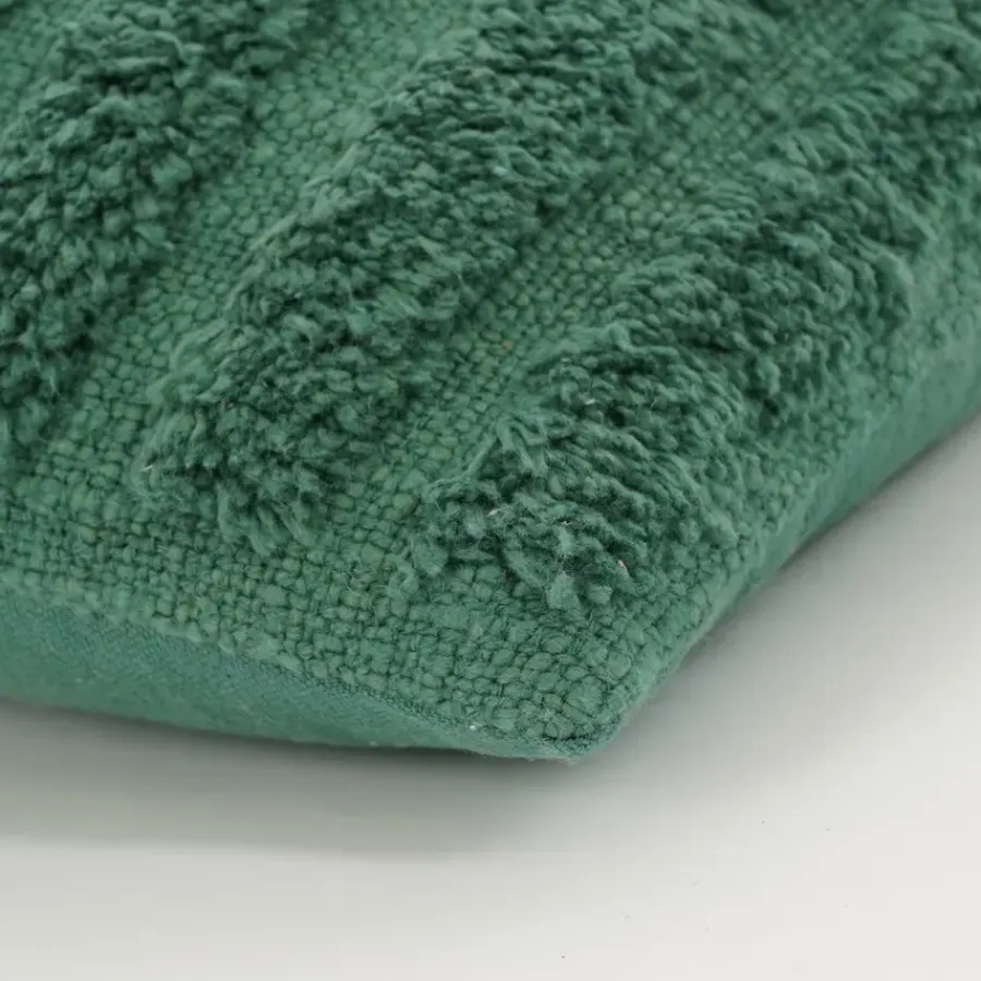 Geen Sierkussen tufted groen - l55xb35xh10cm