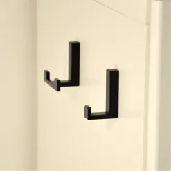 Siro jashaak Dax zwart zamak – geschikt voor lattenwand 1,5 cm – 1 stuk