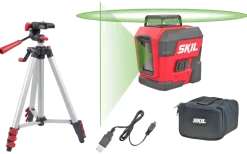SKIL kruislijnlaser / rotatielaser 360° groen 30m 1961DA Li-ion – incl. USB oplaadkabel en statief