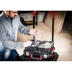 SKIL Middelgrote stapelbare gereedschapskoffer met universele insert