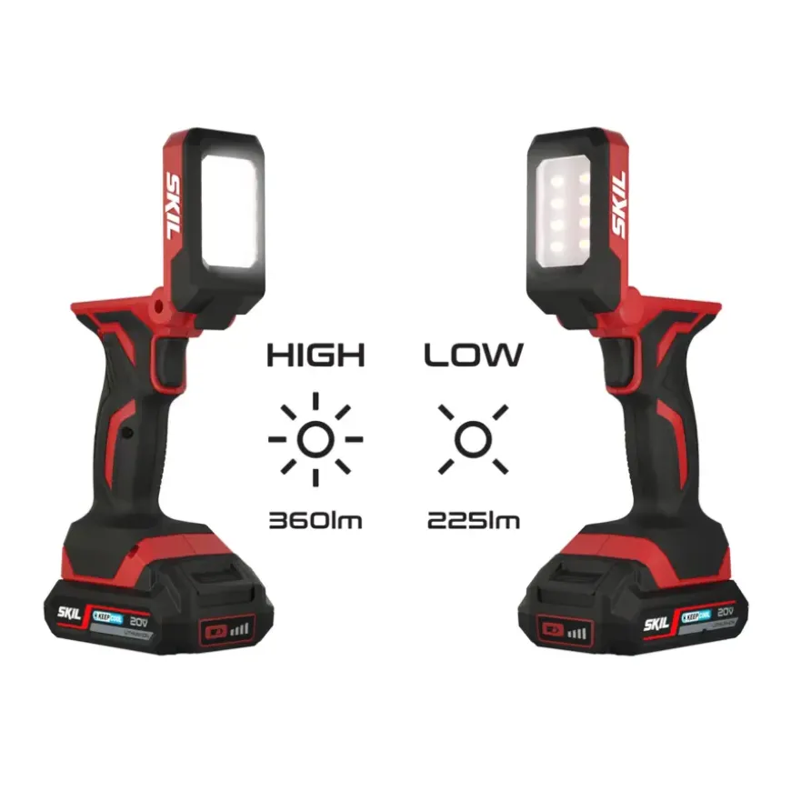 Skil 20V accuboormachine, LED-lamp & handstofzuiger incl. 2.0Ah accu+lader combinatieset