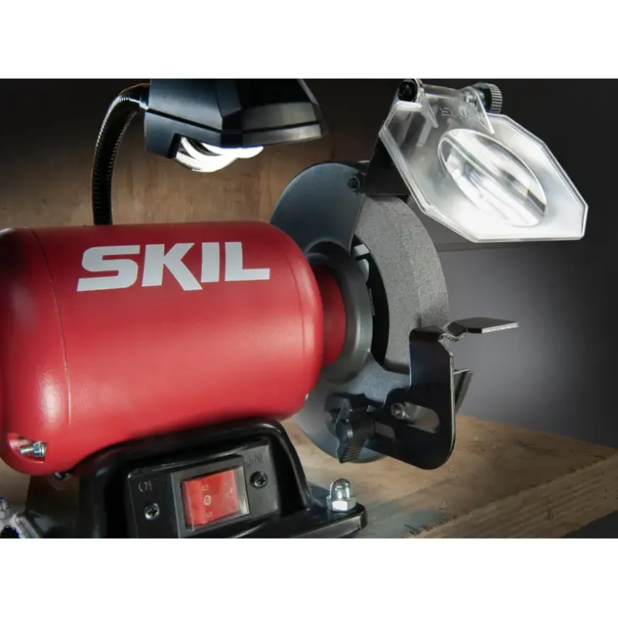 SKIL werkbankslijpmachine/dubbele schuurmachine 1355AA 400W inclusief 2 slijpschrijven 150mm