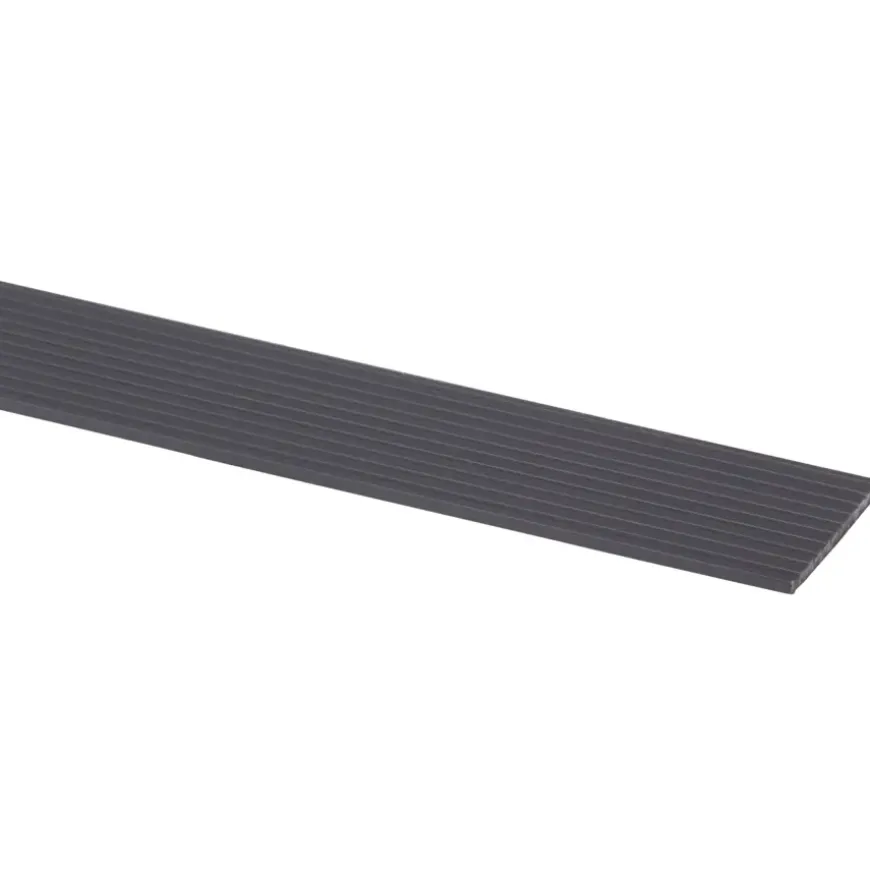 Slijtstrip kunststof antraciet zelfklevend 2,5x40mm 260cm