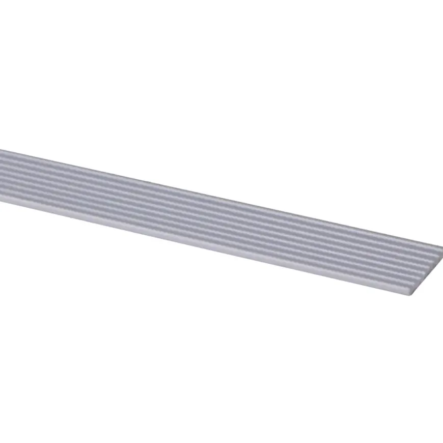 Slijtstrip kunststof RVS look zelfklevend 2,5x28mm 260cm