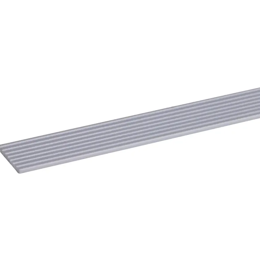 Slijtstrip kunststof RVS look zelfklevend 2,5x28mm 260cm