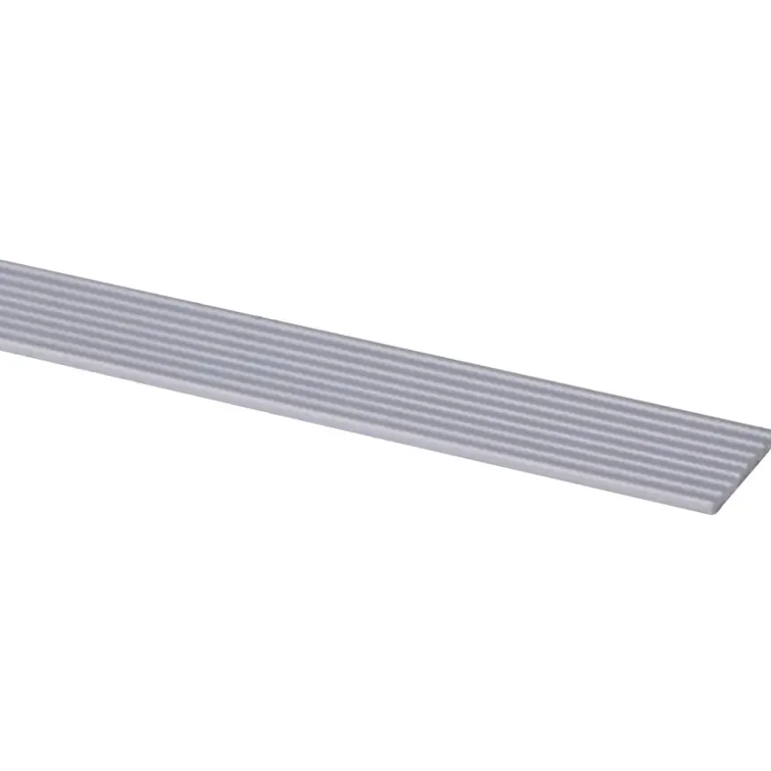 Slijtstrip kunststof RVS look zelfklevend 2,5x28mm 260cm