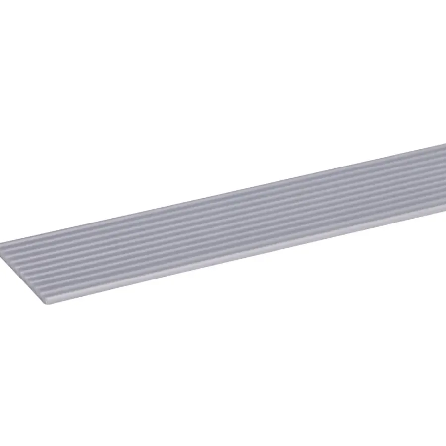 Geen Slijtstrip kunststof RVS look zelfklevend 2,5x40mm 260cm