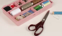 Sorteerdoos met 7 vakken roze