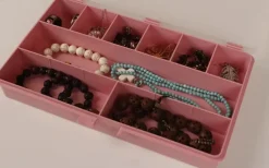 Sorteerdoos met 7 vakken roze