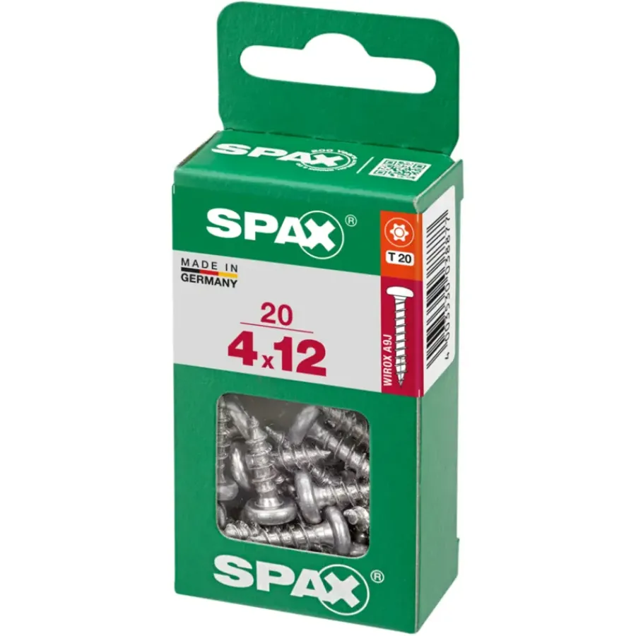 SPAX schroef bolkop wirox 4,5x12 mm 20 stuks