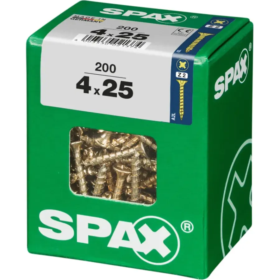 SPAX schroef pozi yellox 4x25 mm 200 stuks