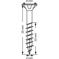 SPAX schroef T-Star Plus geel 4x35 mm 150 stuks
