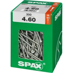 SPAX schroef T-Star Plus geel 4x60 mm 300 stuks
