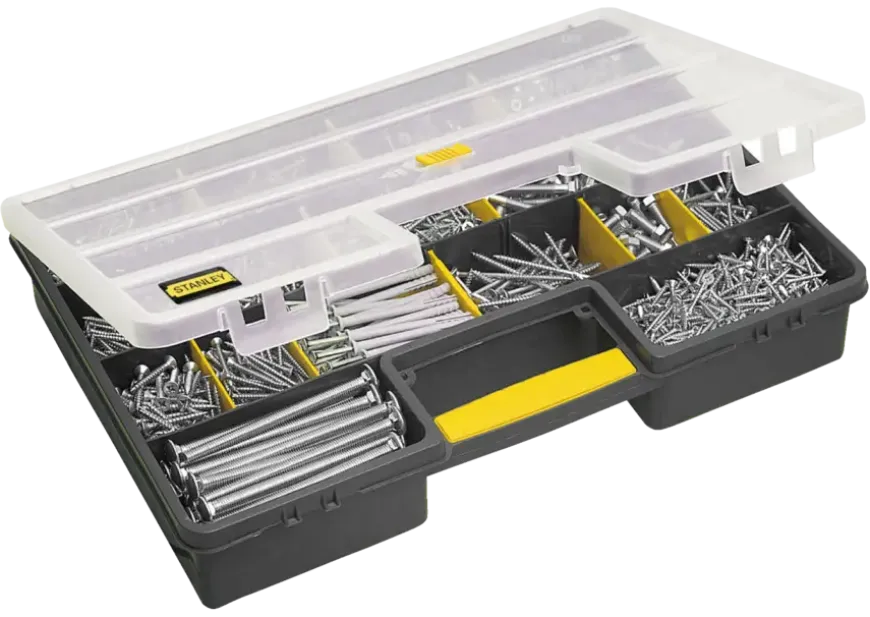Stanley assortimentsdoos 25-vaks 32,5x46x8 cm met flexibele indeling
