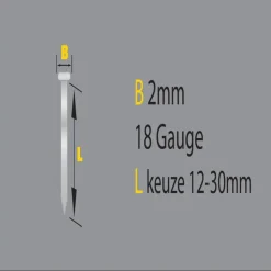STANLEY nagels type j 2x25mm 1000st