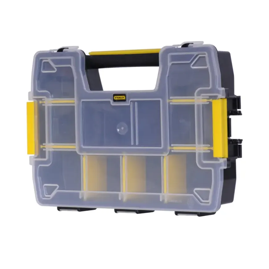 Stanley Sortmaster Light opbergdoos 10-vaks met handvat ca. 7x30x22 cm