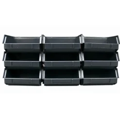 Stapelbakjes type B1 set 9 stuks met kunststof strip
