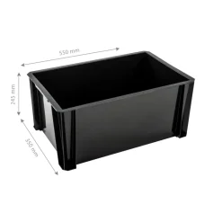 Iris Stapelbare opbergbox Heavy Duty 36 liter zwart