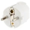 Stekker PVC Randaarde Wit