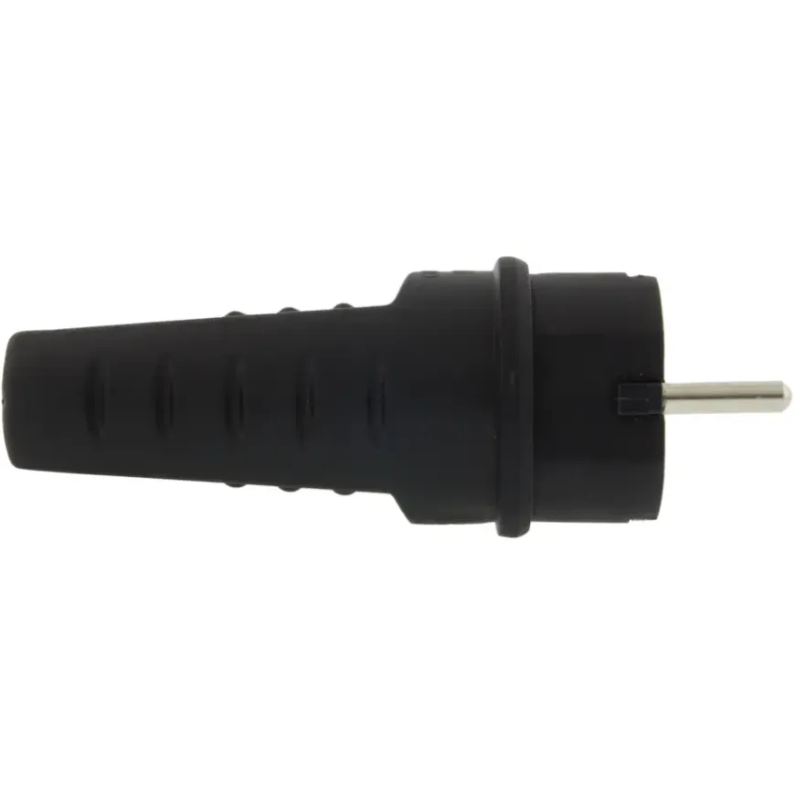 Stekker Rubber Geaard Spatwaterdicht Zwart
