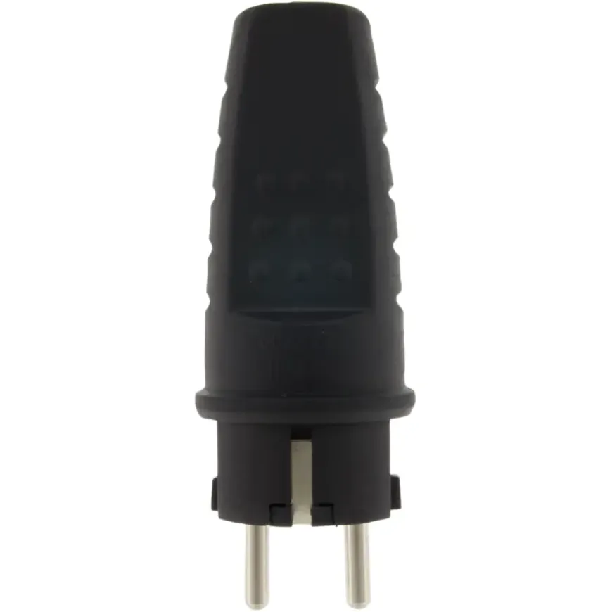 Stekker Rubber Geaard Spatwaterdicht Zwart