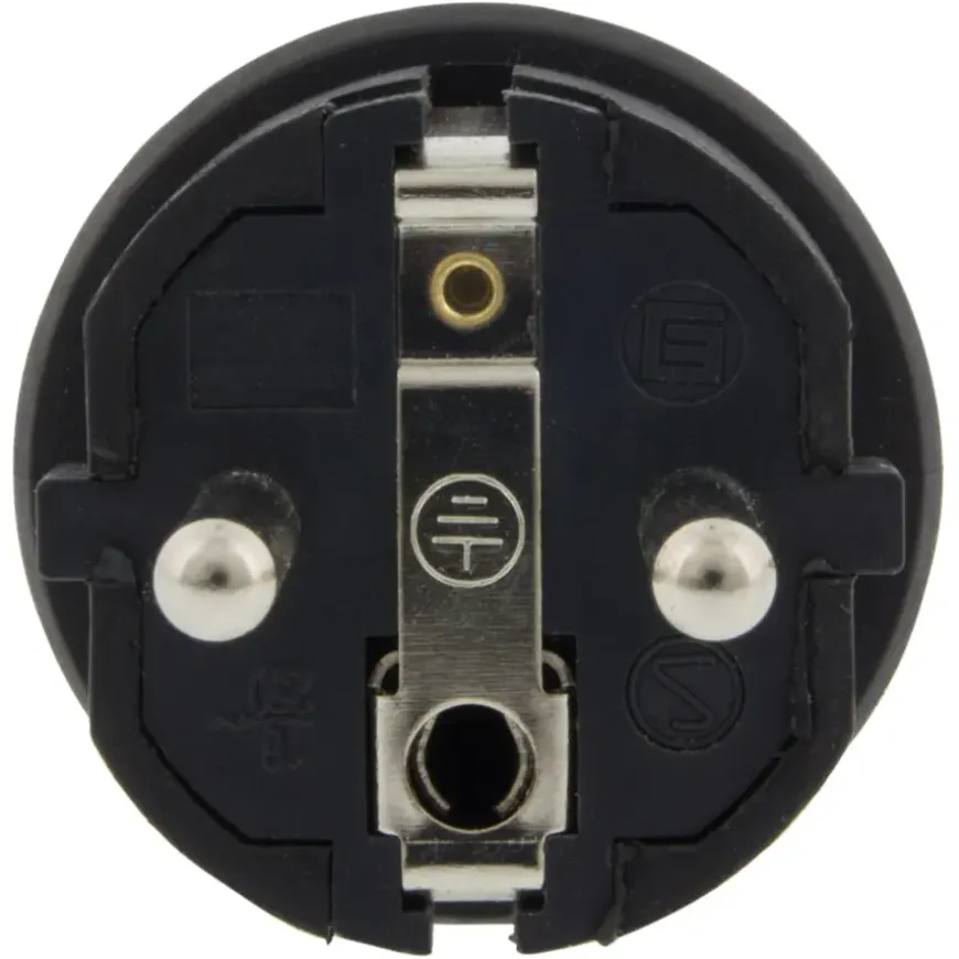 Stekker Rubber Geaard Spatwaterdicht Zwart