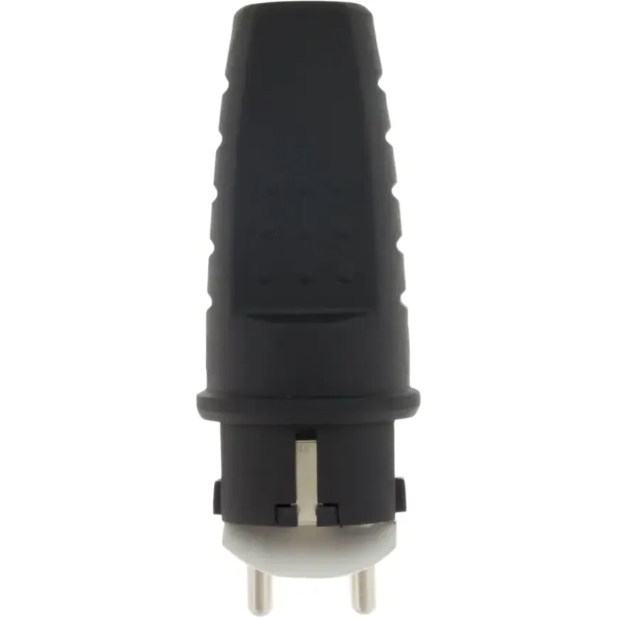 Stekker Rubber Geaard Spatwaterdicht Zwart