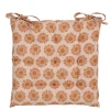 Geen Stoelkussen tuin katoen zon design oranje 40 x 40 x 5 cm