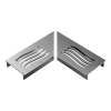 Stonewish Ultra Drain L-rooster zilver wave patroon
