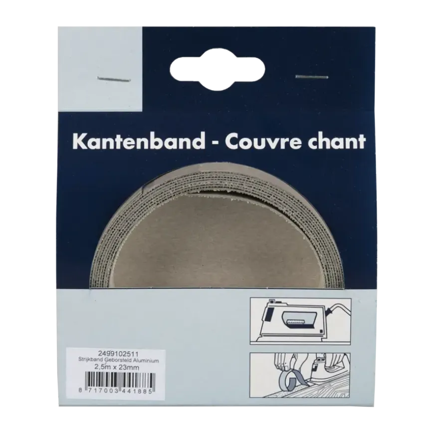 Strijkband inox metallic 23 mm 2,5 m