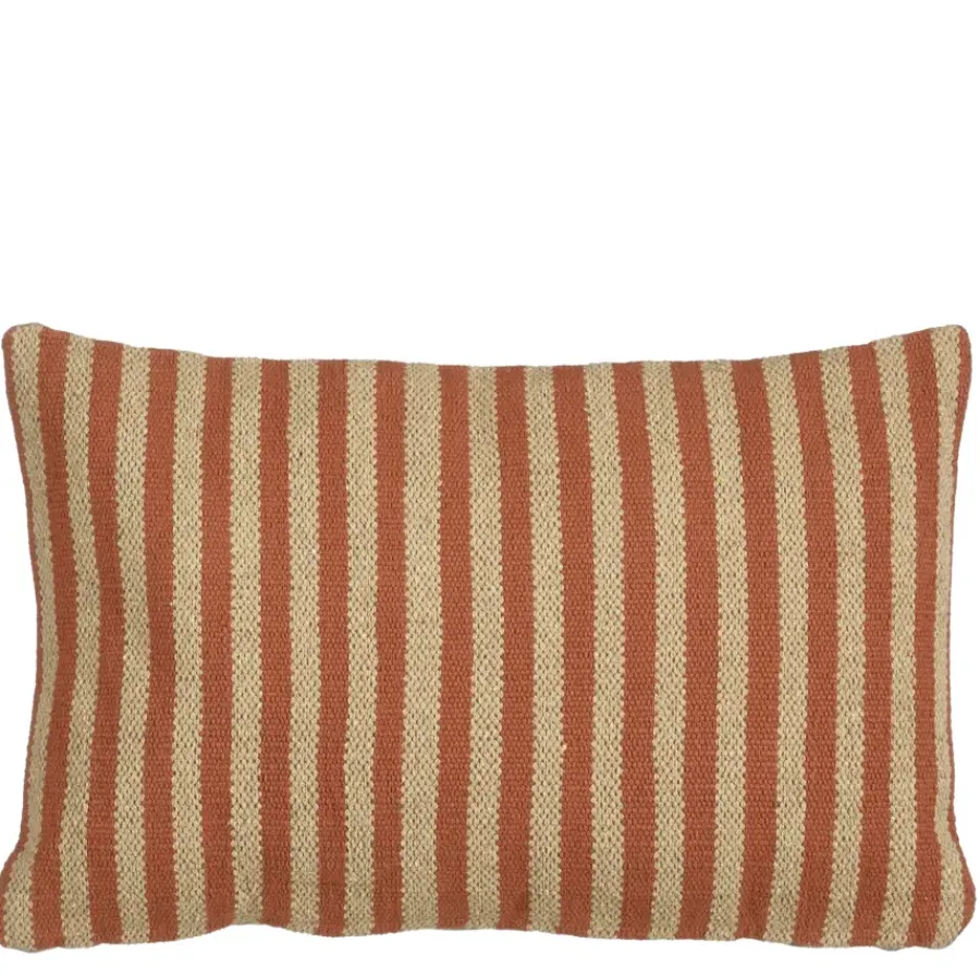 Geen Stripes kussen l.bruin - l55xb35xh10cm