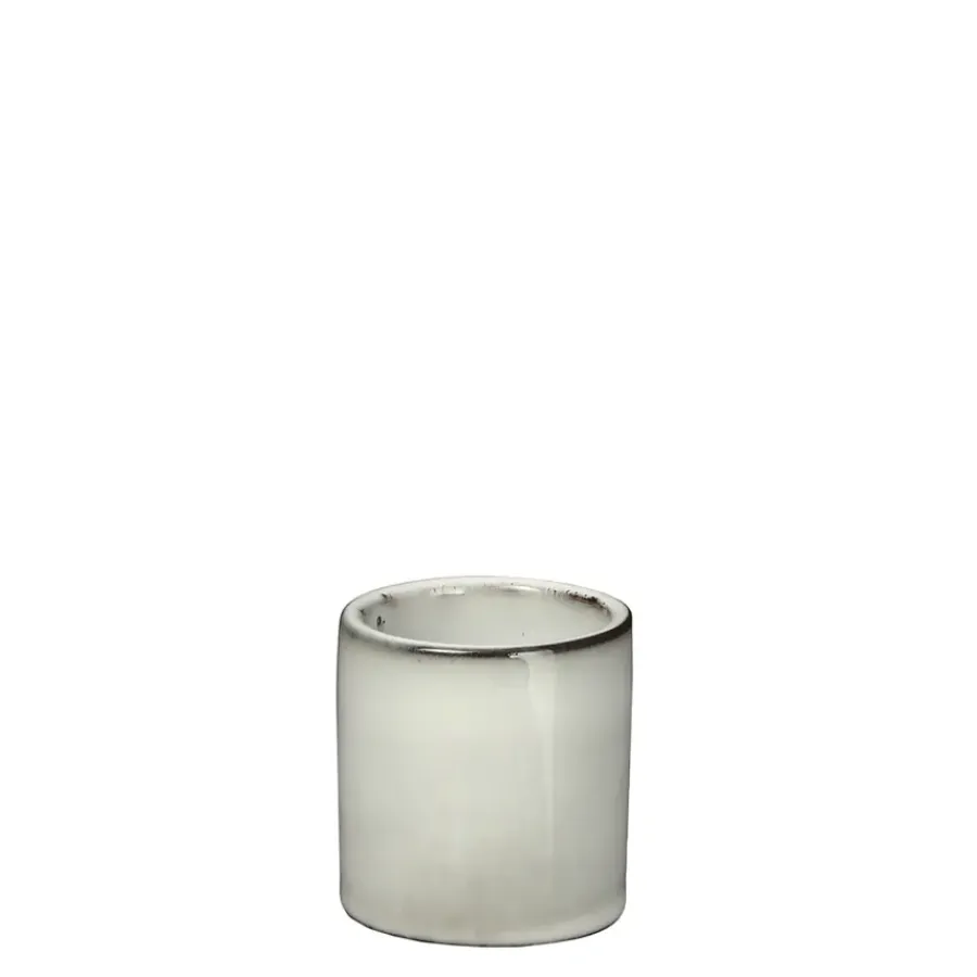 Geen Tabo theelichthouder grijs 6x6,5 cm