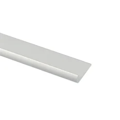 Geen Tafelrand aluminium mat zilver 18x1000x1,5mm