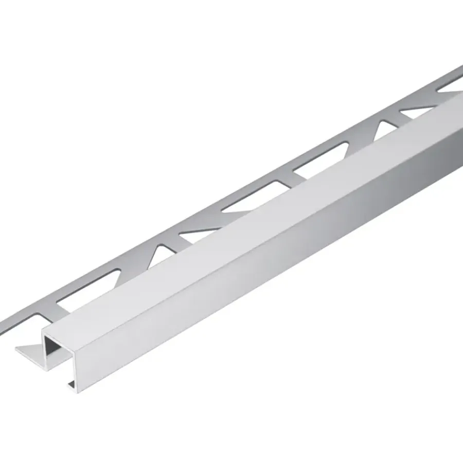 Geen Tegelprofiel blok aluminium zilver 11 mm 300 cm