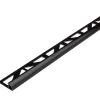 Geen Tegelprofiel kwartrond PVC zwart 10 mm 300 cm