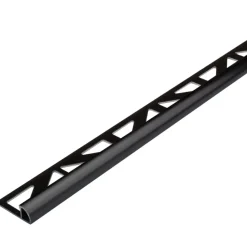 Geen Tegelprofiel kwartrond PVC zwart 8 mm 300 cm