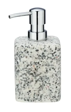 Geen Terrazzo zeepdispenser Polyresin wit/beige/grijs 240 ml