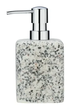 Geen Terrazzo zeepdispenser Polyresin wit/beige/grijs 240 ml