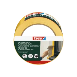 Tesa bepleisteringstape PVC geel reliëf 50 mm x 33 m