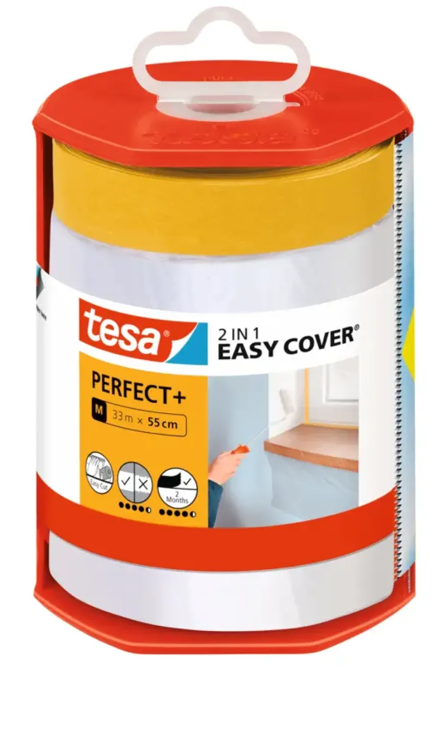 Tesa Easy Cover Perfect+ afdekfolie in dispenser 33mx55cm