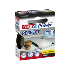 Tesa Extra Power Perfect ducttape zwart 19 mm x 2,75 m