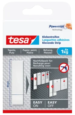 Tesa Klevende Strips voor Behang & Pleisterwerk 1 kg