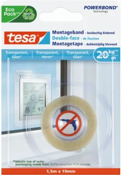 Tesa Montagetape voor Transparant & Glas 20 kg/m