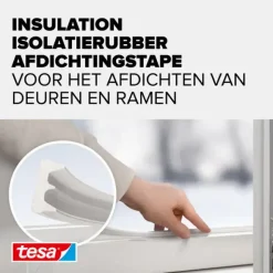 Tesa Tochtband E-profiel zelfklevend wit 25m