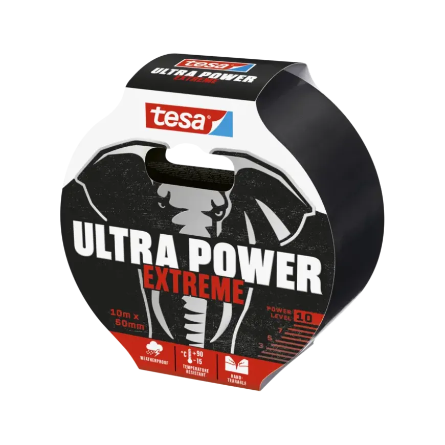 Tesa Ultra Power Extreme Repair ducttape zwart 50 mm x 10 m